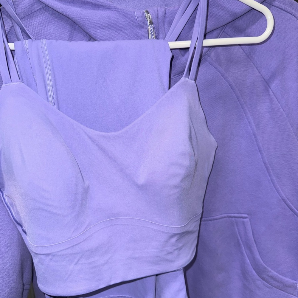 Lululemon 3 piece, Jacket, bra and capri legging